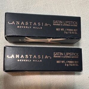 *2*  Anastasia Beverly Hills Satin Lipsticks
1. Praline 2. Peach Bud New in Box